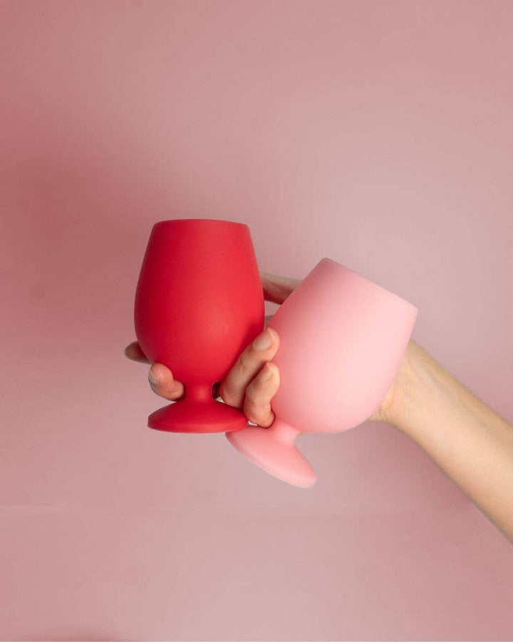 Porter Green - Cherry + Blush | Stemm | Silicone Unbreakable Wine Glasses