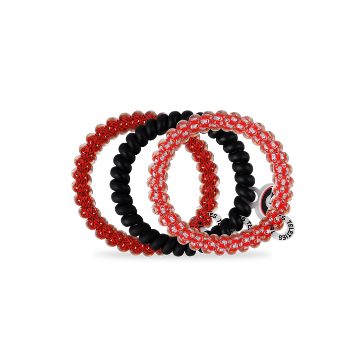 TELETIES - Spiral Hair Coils | Small | Go Dawgs! Hair Ties