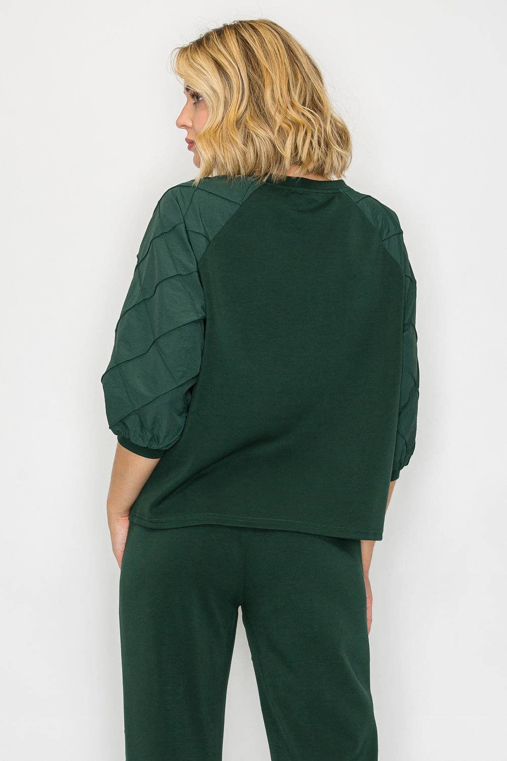 Jacob Stetch Knit Pointe with Textured Woven Top