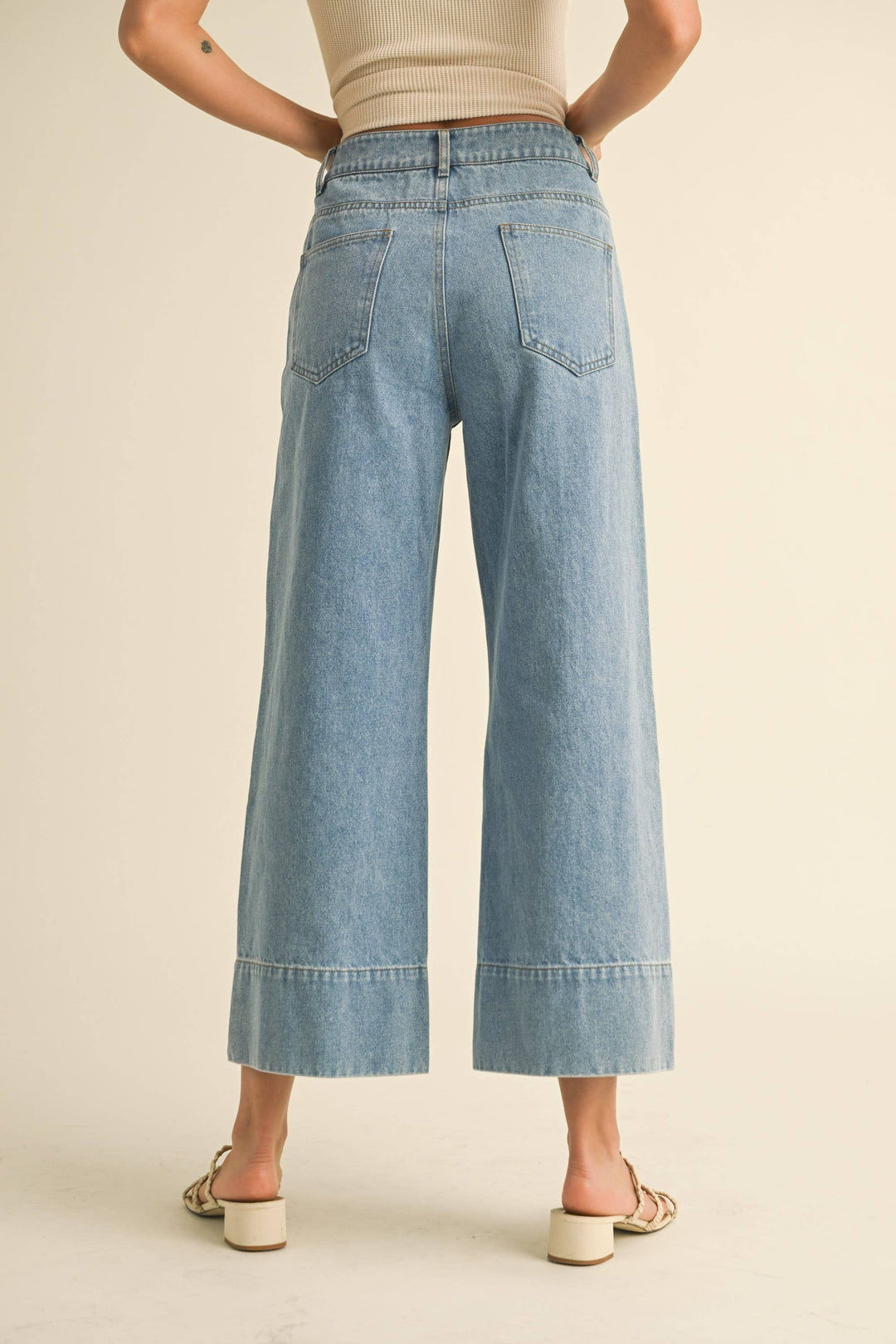 Wide Hem Denim Pants