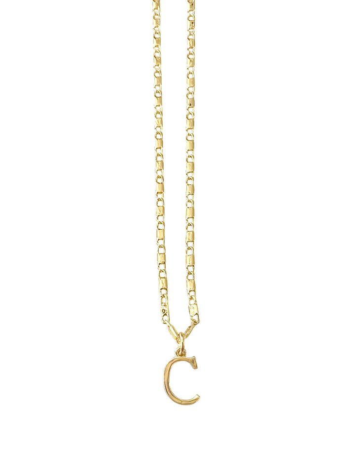 Gemelli Solid Initial Necklace