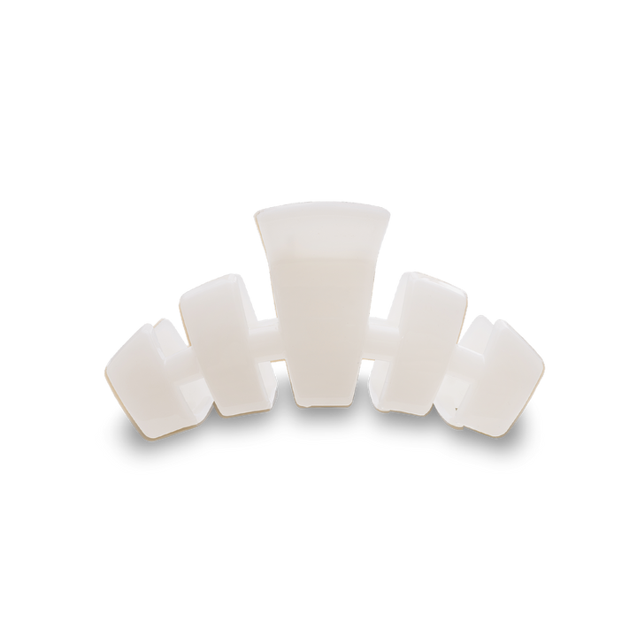 TELETIES - Classic Hair Clip | Small | Coconut White
