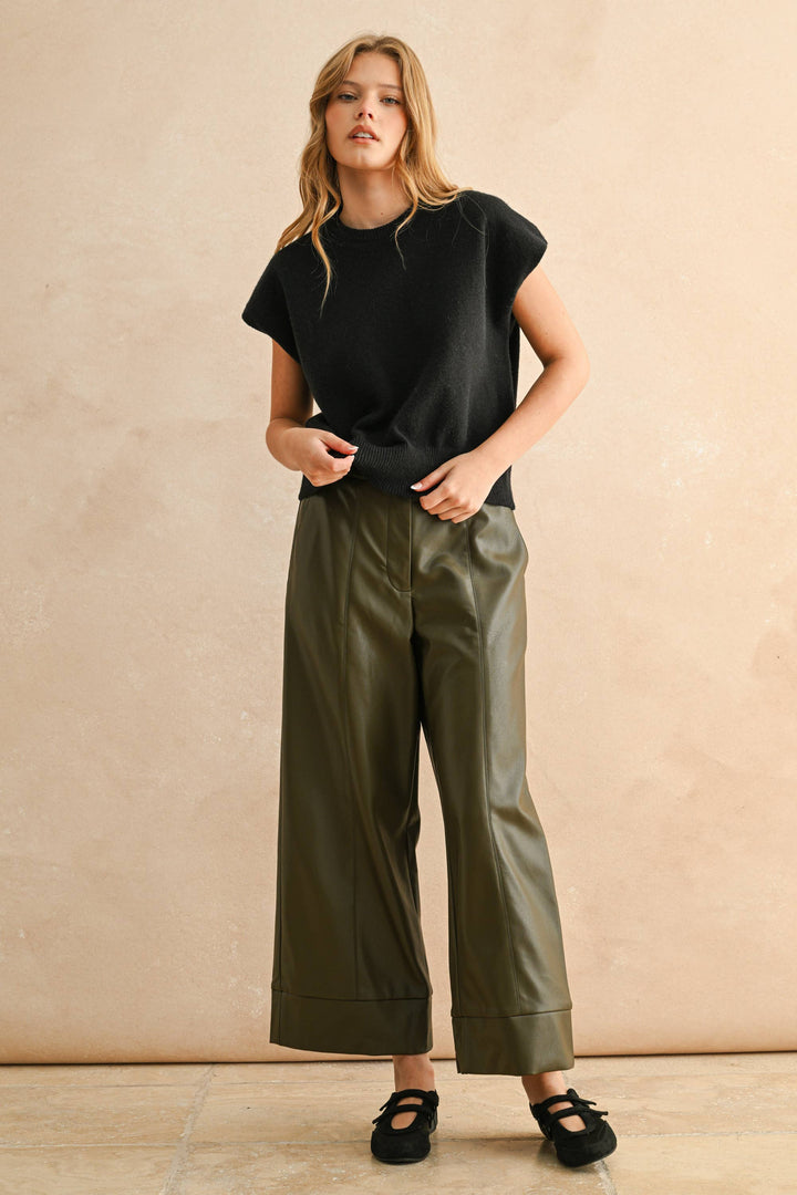 Loose Fit Short Sleeve Sweater Top