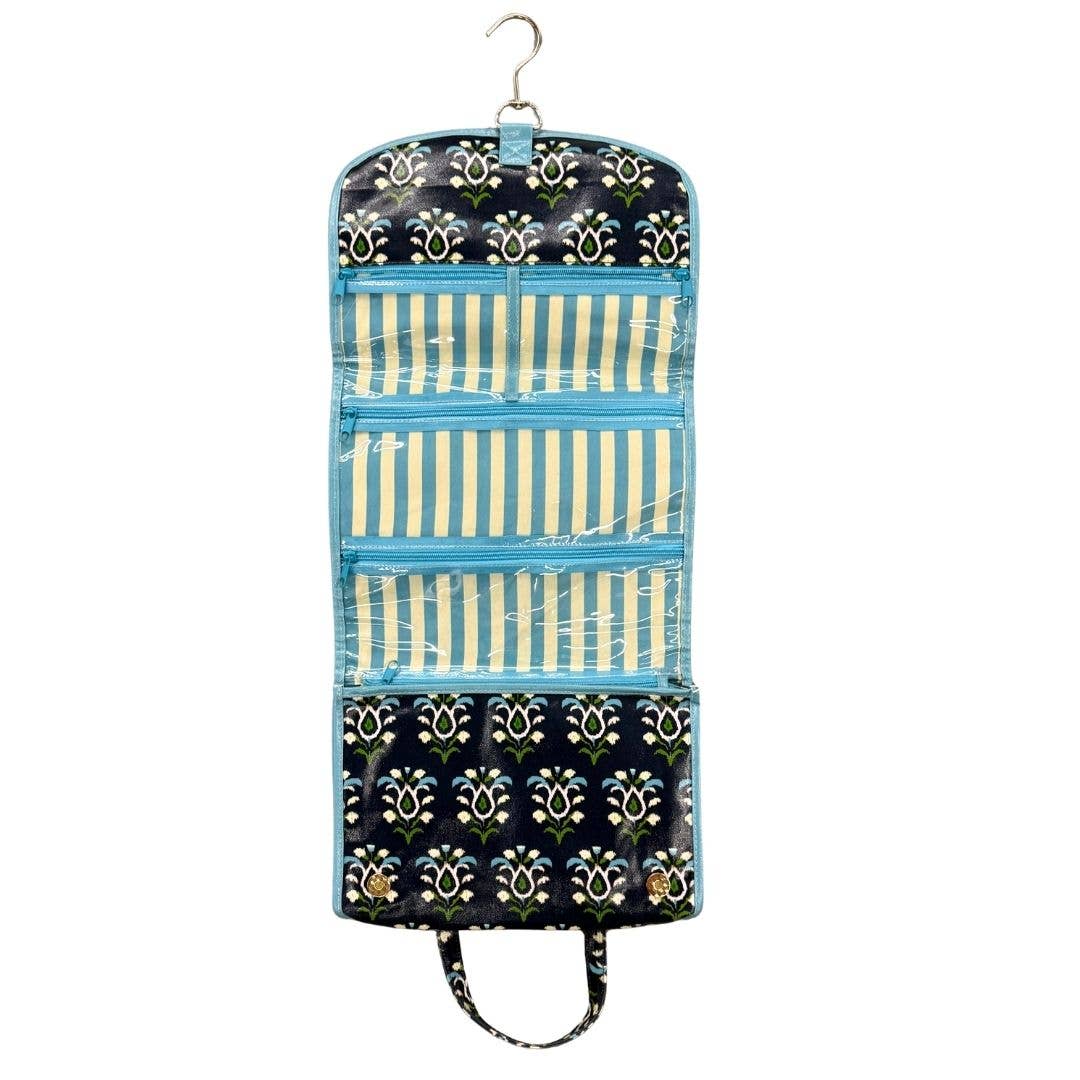 Laura Park Designs - Rosemary Indigo Hanging Travel Case