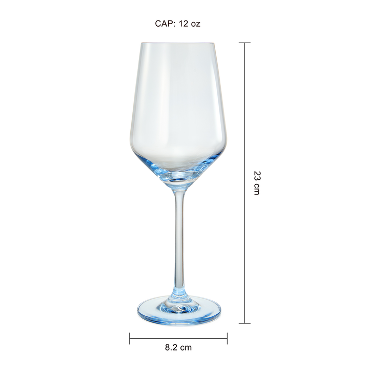 Blue Winter Christmas Wine Glasses | Set of 6