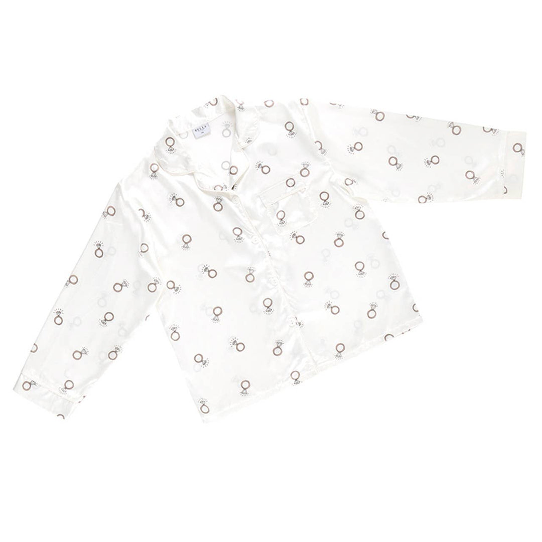 Long Sleeve PJ Set - White Rings