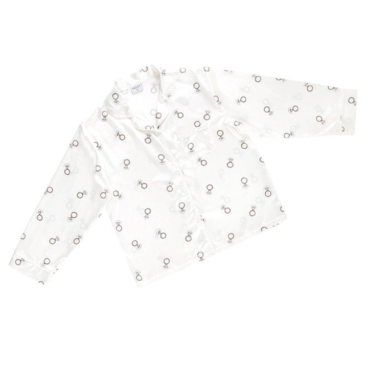 Long Sleeve PJ Set - White Rings