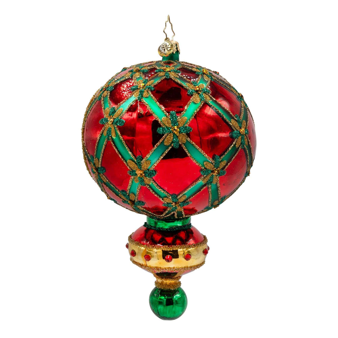 Holiday Glass Ornament – Crimson Splendor
