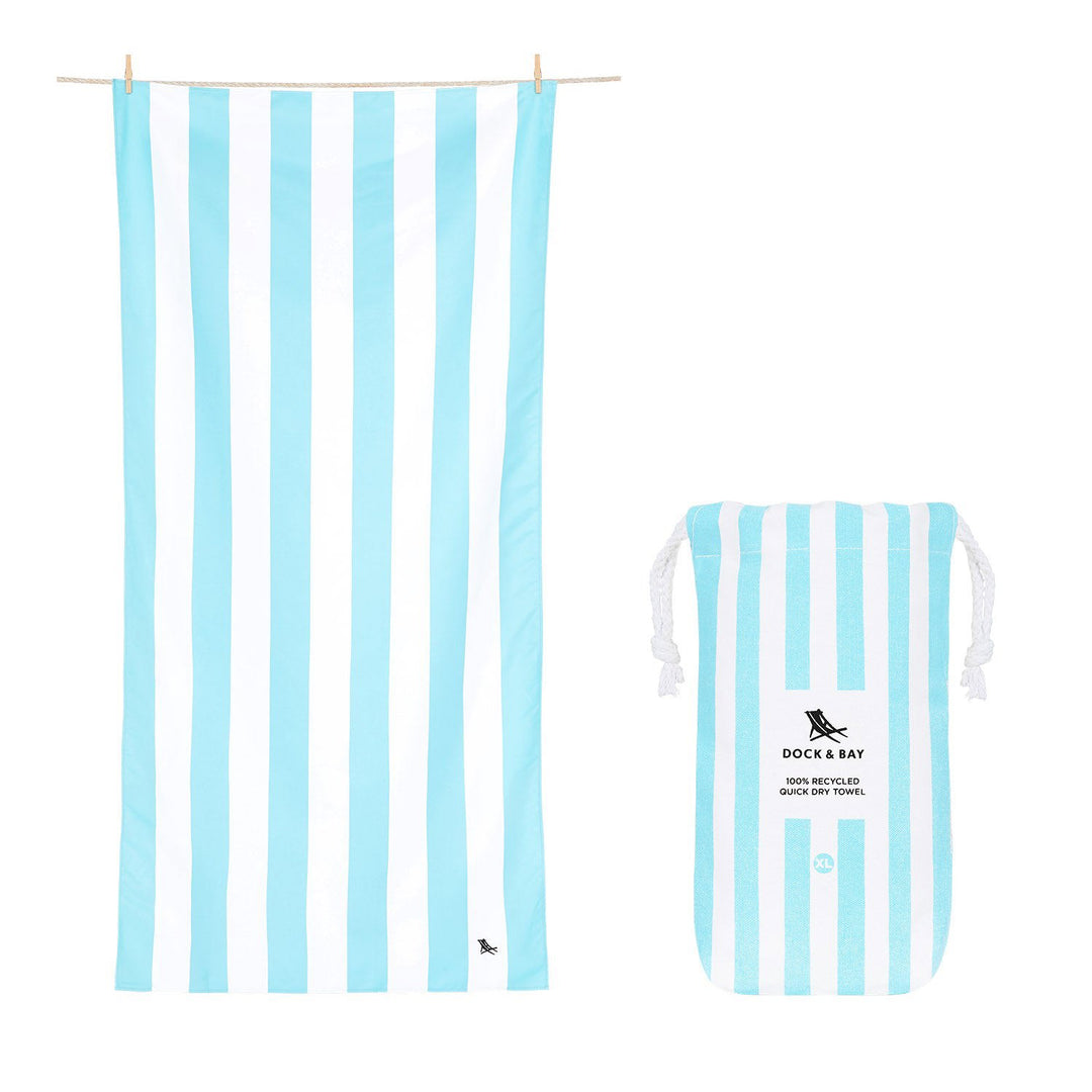 Striped Sand Free Beach & Travel Towel | Tulum Blu