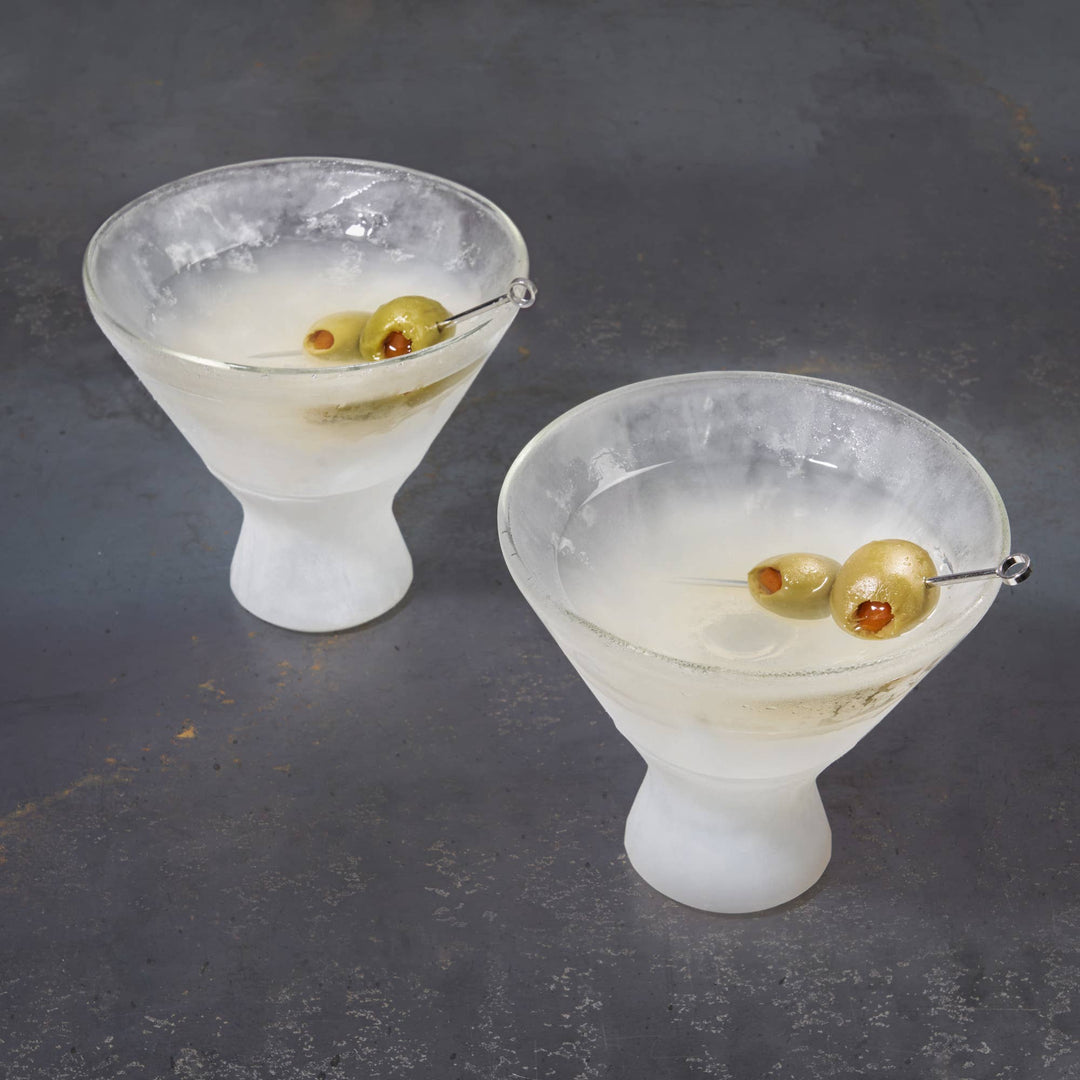 Glass FREEZE™ Cooling Martini Glasses in Frost Set of 2