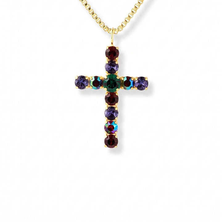 Crystal Cross Pendant Necklace - NFZ90BGRYJ