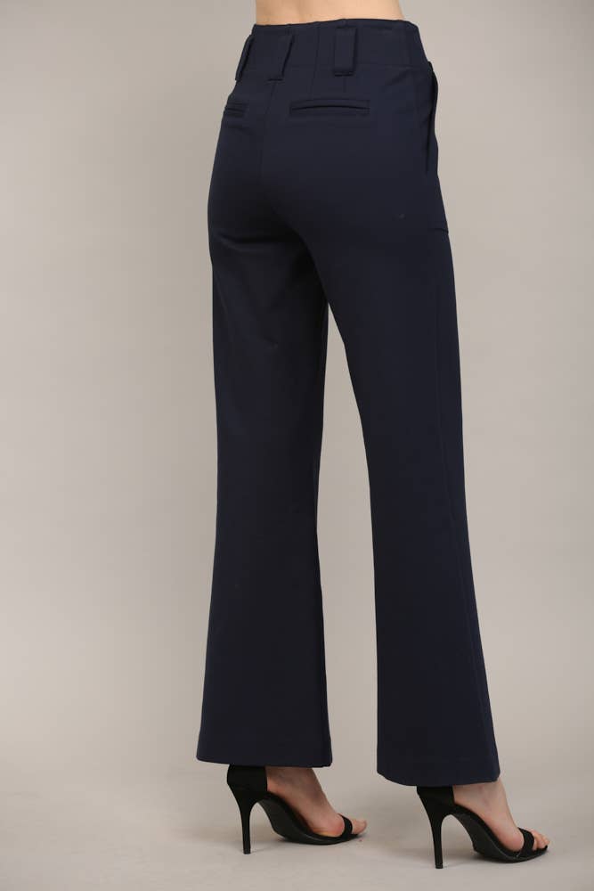 Two Front Pocket Ponte Flare Pants