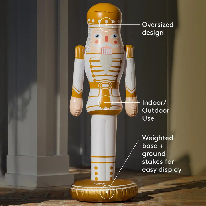 FUNBOY Gold Inflatable Nutcracker - 3.5 ft