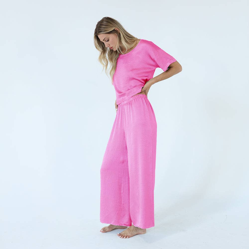 PJ Harlow Mo-Crop Satin Palazzo