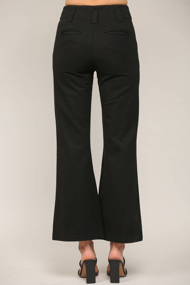 Two Front Pocket Ponte Flare Pants