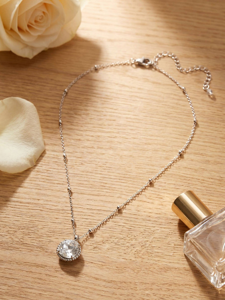Cushion-Cut Pendant Necklace - NDS50PDCRY