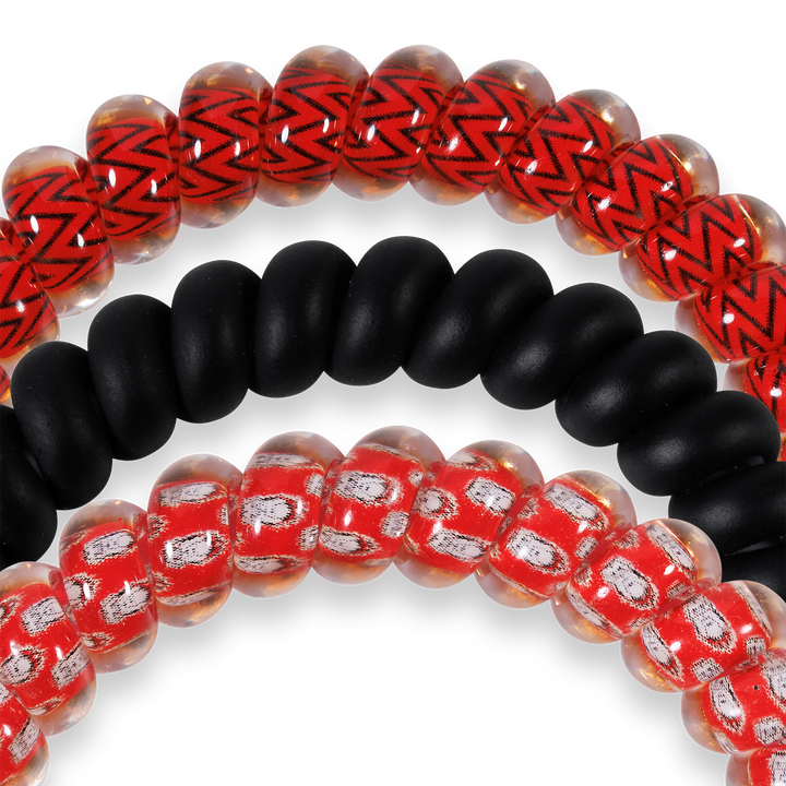 TELETIES - Spiral Hair Coils | Small | Go Dawgs! Hair Ties