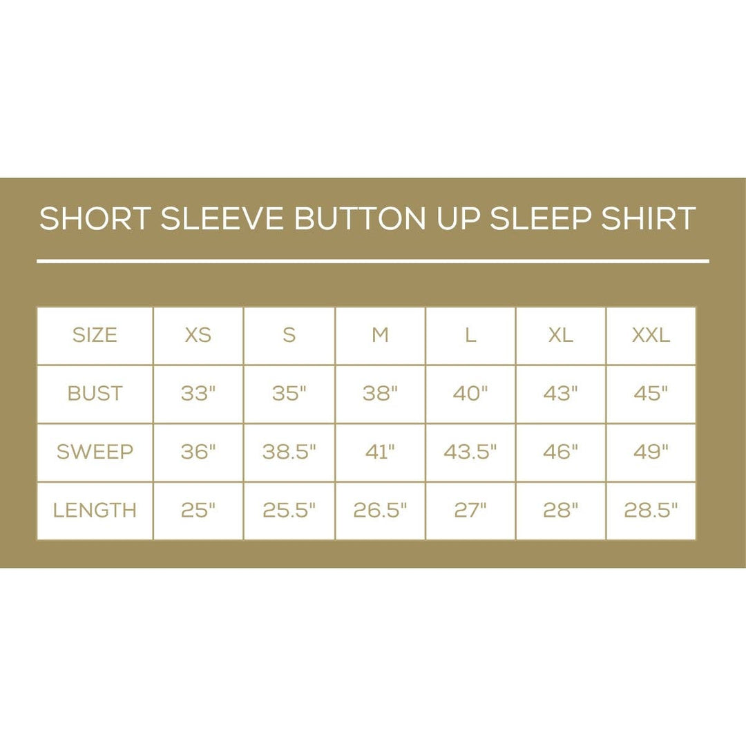 Claire ChinoiserieJar  Short Sleeve Button Up Sleep Shirt   White/Palace Blue