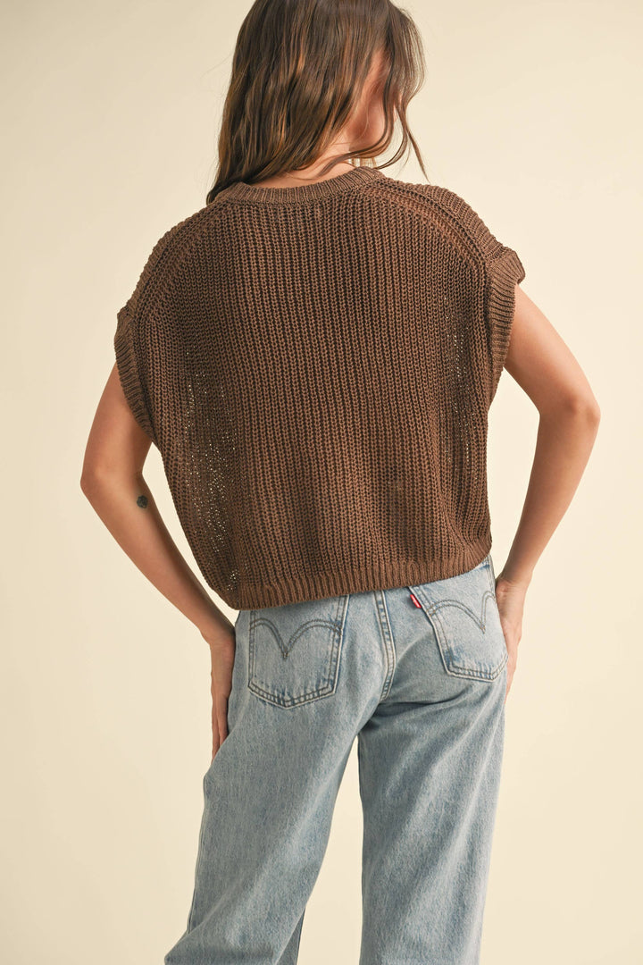 Dolman Sleeve Knitted Top