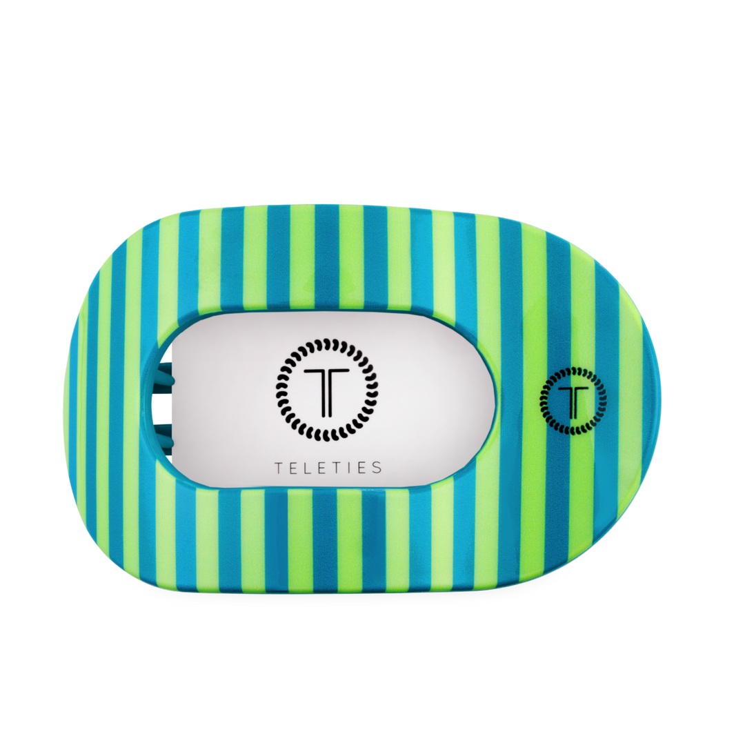 TELETIES - Cabana Cutie | Large | Flat Round Hair Clip