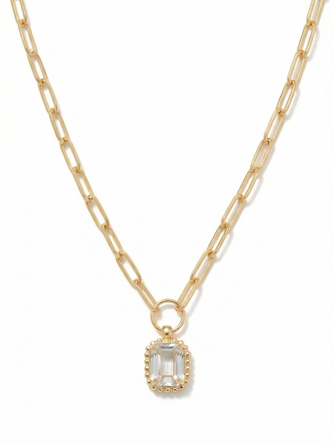 Octavia Scalloped Pendant Necklace - NGA1BGCRY