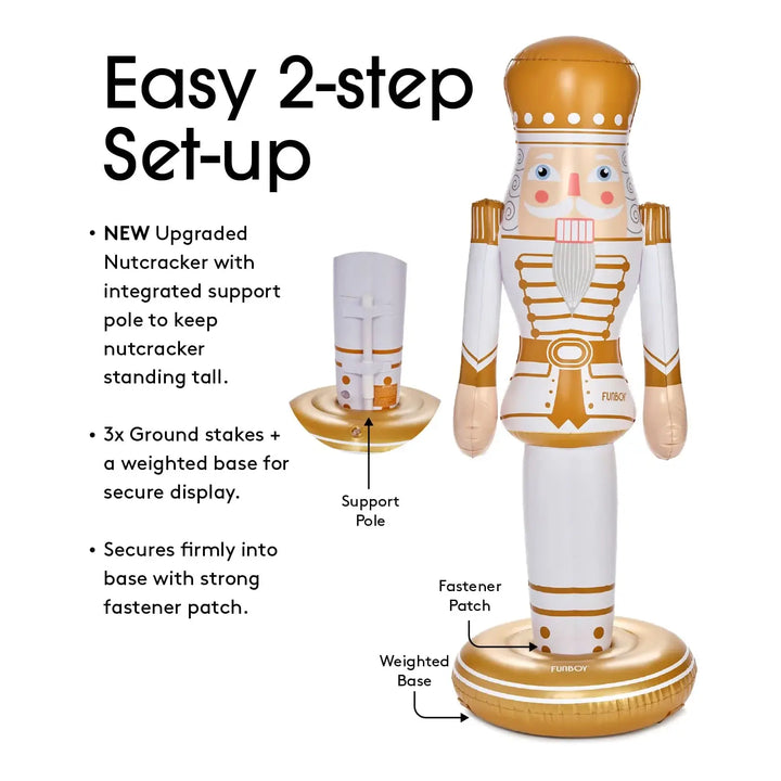 FUNBOY Gold Inflatable Nutcracker - 5 ft