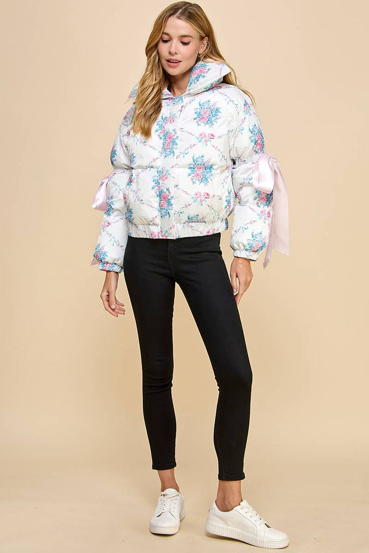 Floral Puffer Jacket