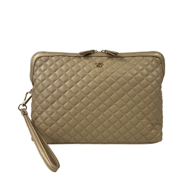 PurseN Litt Makeup Case - Nude & Gold