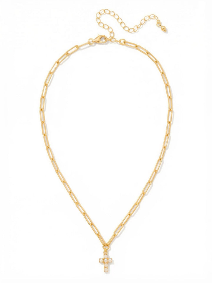 Sorrelli - Carly Cross Pendant Necklace - NGE2BGWAB