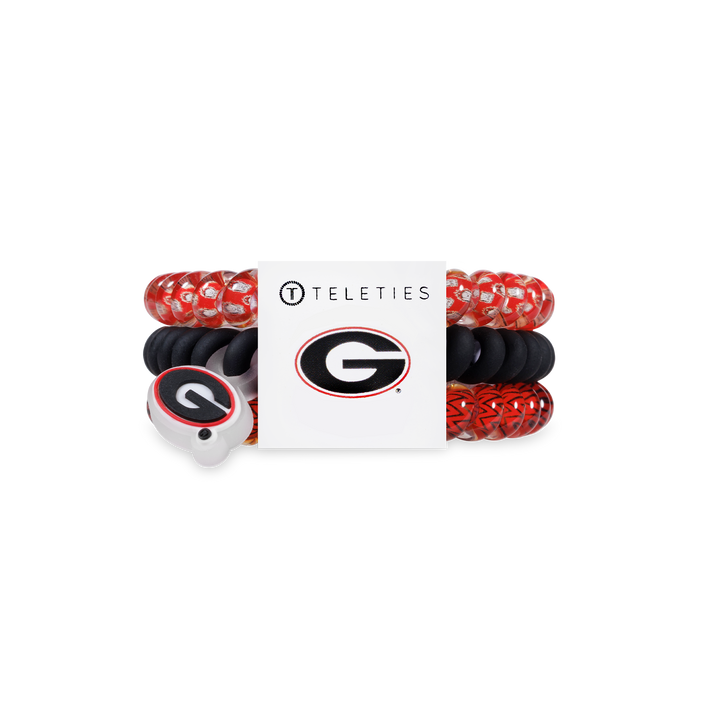 TELETIES - Spiral Hair Coils | Small | Go Dawgs! Hair Ties