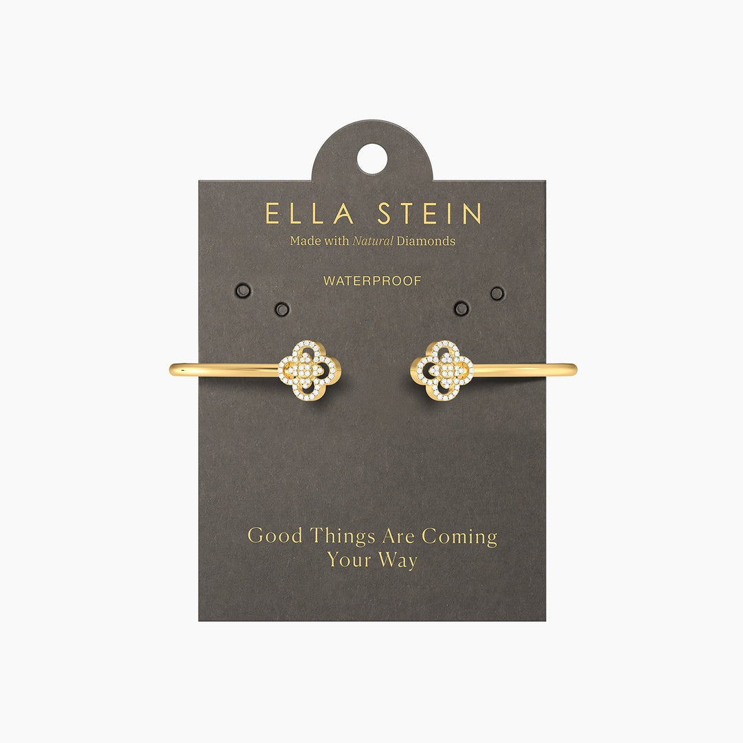 Gold Wildflower Flexi Cuff Bracelet