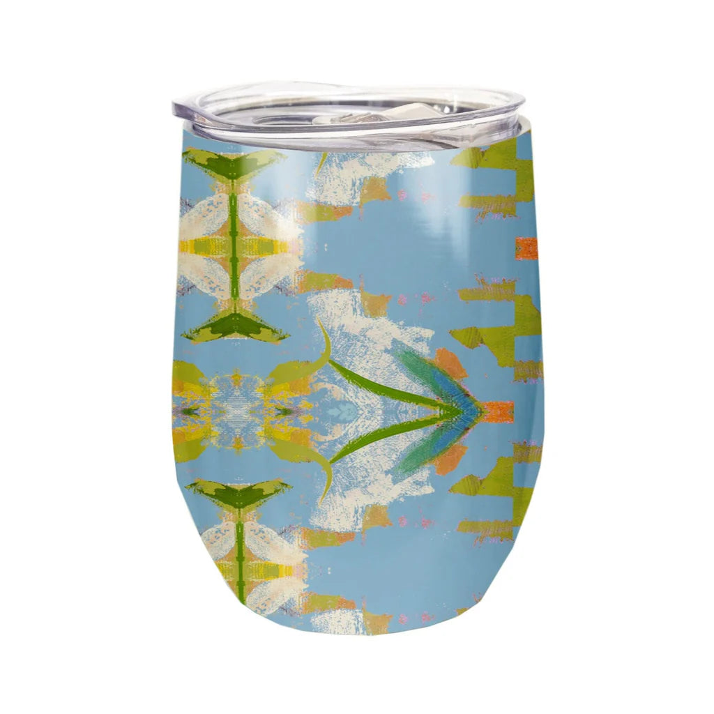 Laura Park English Garden Blue Wine Tumbler