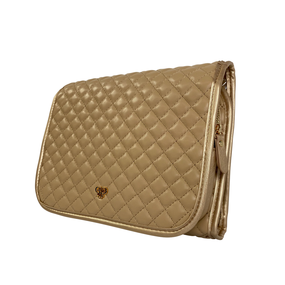 PurseN Getaway Toiletry Case - Nude & Gold