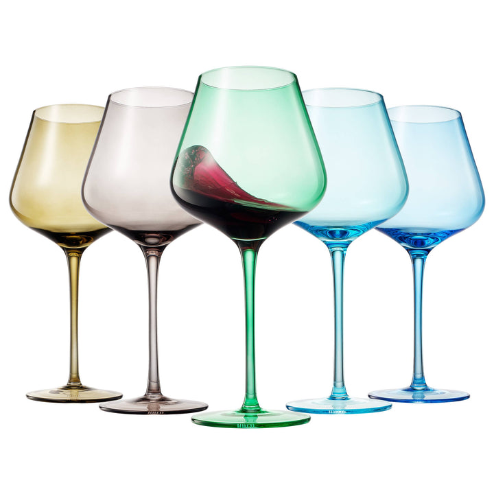 Colors of Rocky Mountains, City Wine Glassware | Set of 5