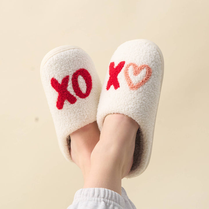 Fuzzy Slippers - XOXO