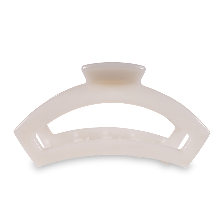 TELETIES - Open Hair Clip | Large | Coconut White