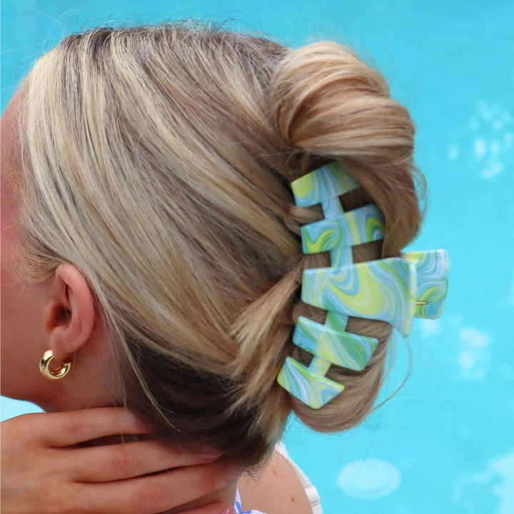 TELETIES - Classic | By the Sea Shore | Large Hair Clip