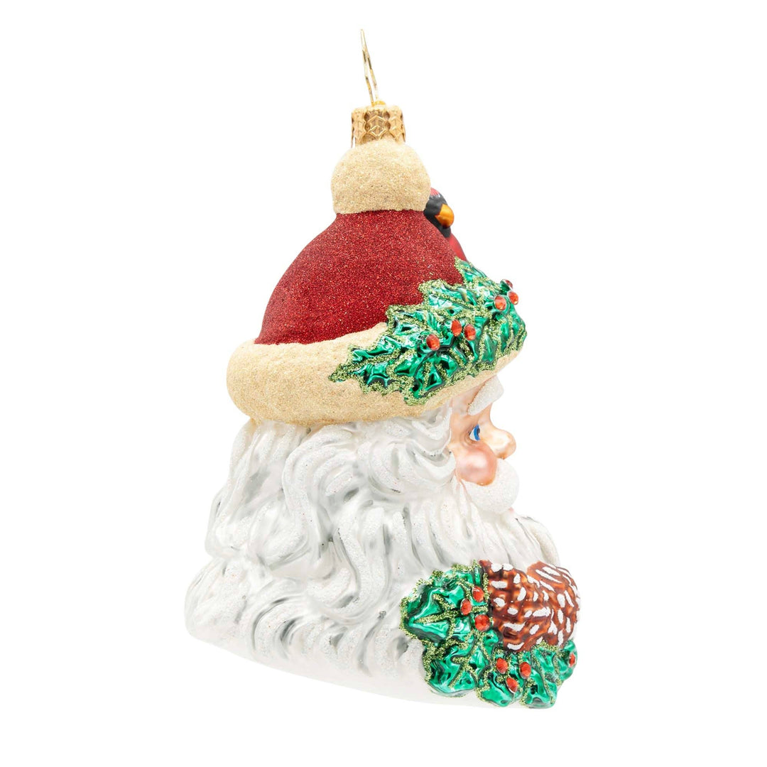 Holiday Glass Ornament – Woodland Wishes Santa