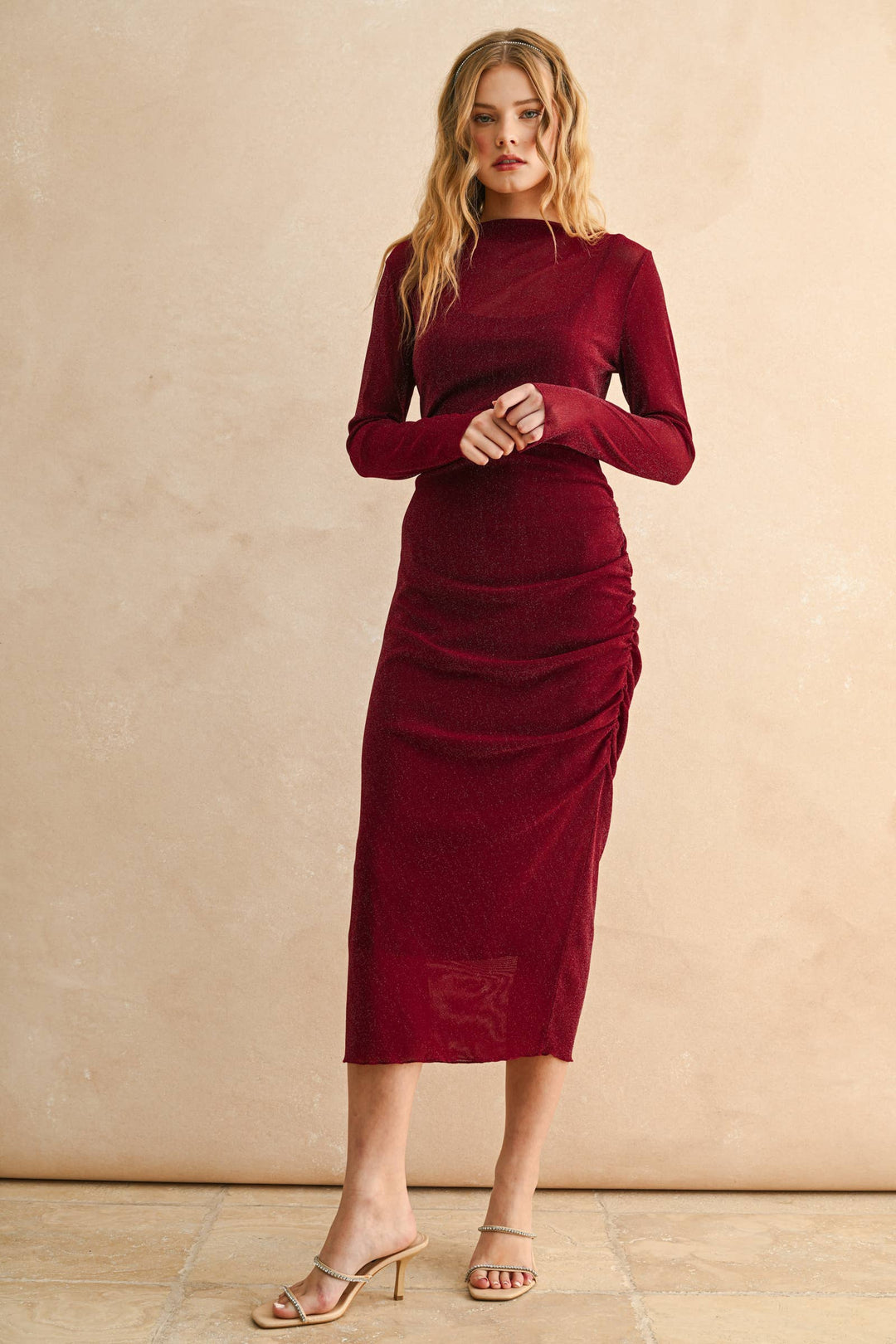 mesh draped dress ASOS Design - Draped Mesh Mini Dress - Women - Polyester/Spandex - 14 US