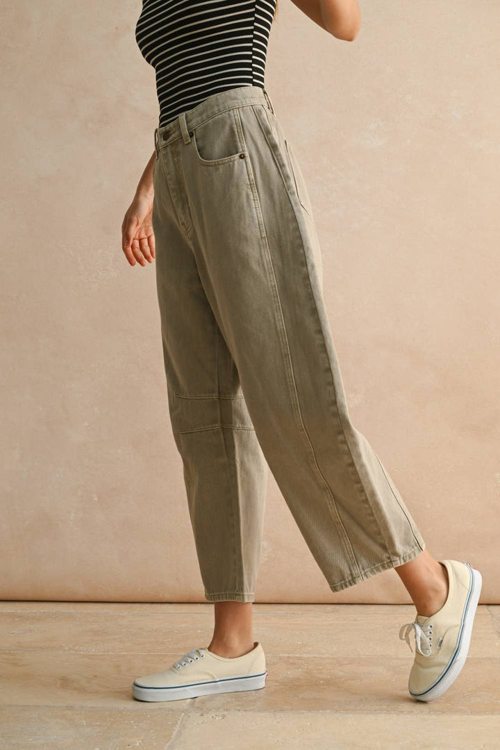 Barrel Cotton Pants