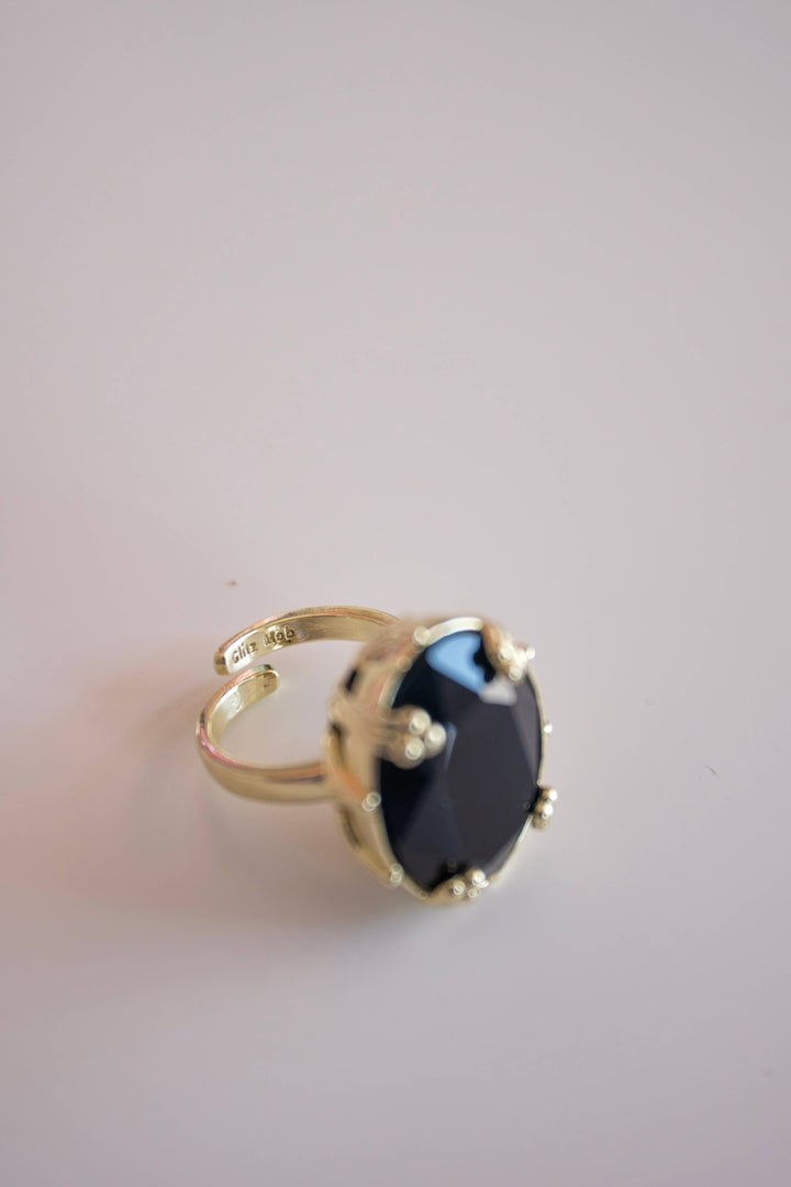 First Lady Adjustable Cocktail Ring in Midnight Mob