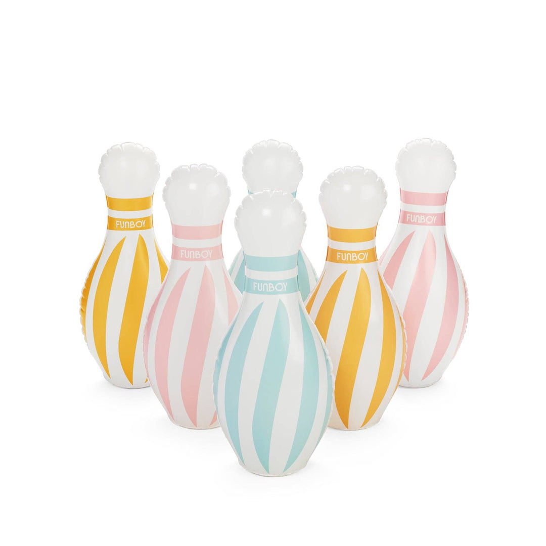 FUNBOY Pastel & Rainbow Backyard Bowling Set