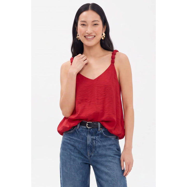 Billowy Strap Accent Tank Top
