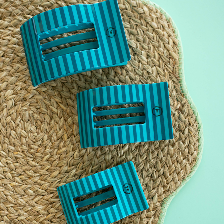 TELETIES - Splash Zone | Small | Flat Rectangle Hair Clip