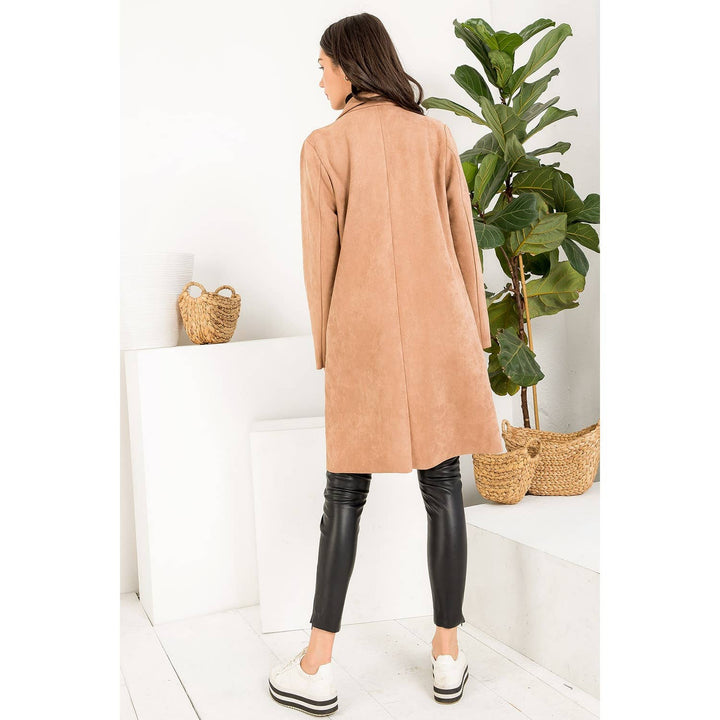 Suede Long Cardigan