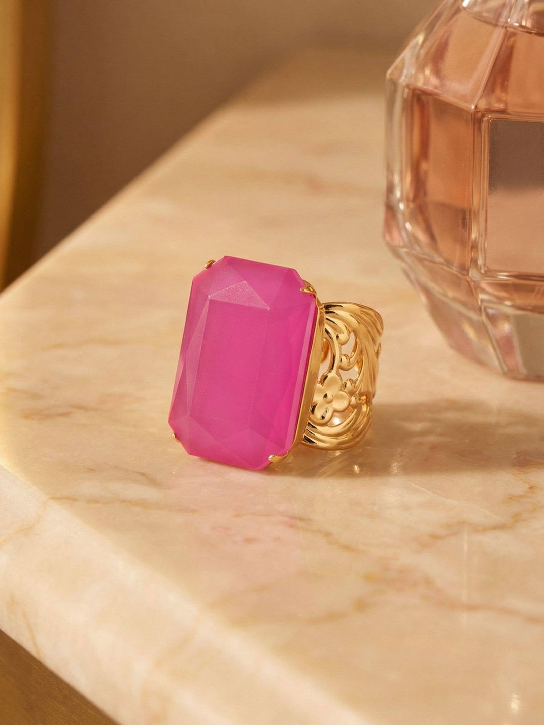 Sorrelli - Viretta Adjustable Cocktail Ring - RBT67BGPPL