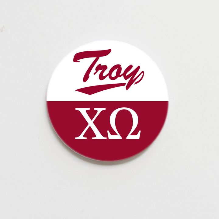 Good Vibez Collegiate - Troy University Chi Omega Game Day Button