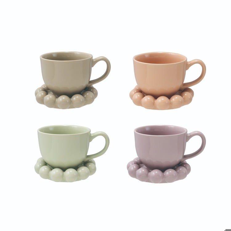 S/2 5-1/2" Rdx3-1/4"H Stoneware Mug