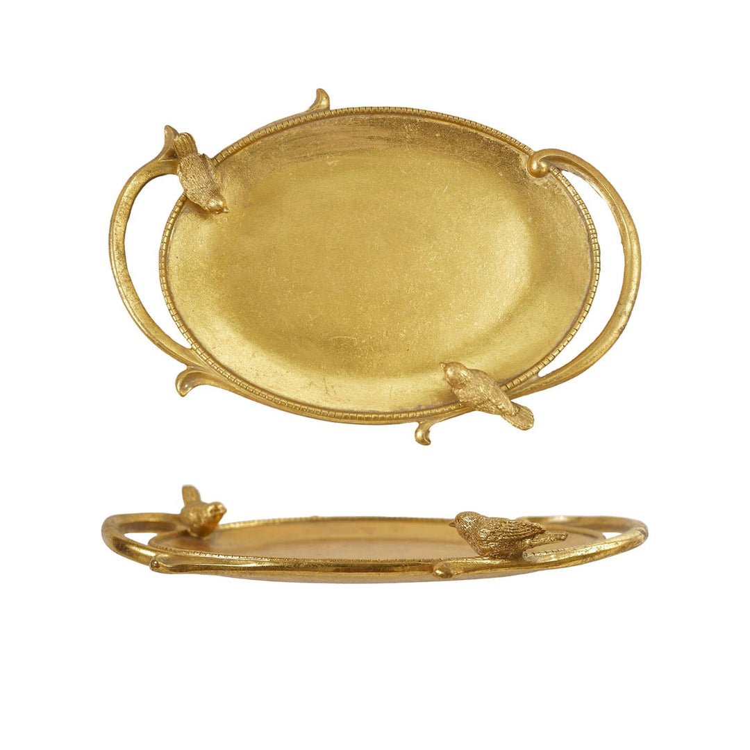 Decorative Resin Tray W Handles