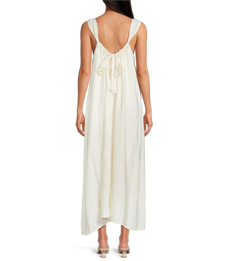 Sutton V-Neck Sleeveless Beaded Strap Maxi Dress